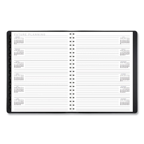 Contemporary Weekly/monthly Planner, Vertical-column Format, 11 X 8.25, Black Cover, 12-month (jan To Dec): 2025