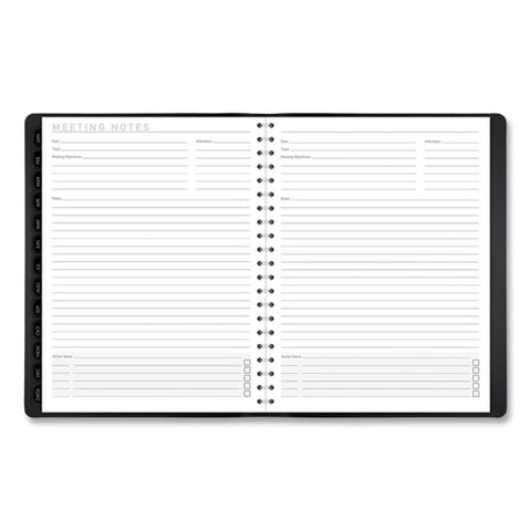 Contemporary Weekly/monthly Planner, Vertical-column Format, 11 X 8.25, Black Cover, 12-month (jan To Dec): 2025