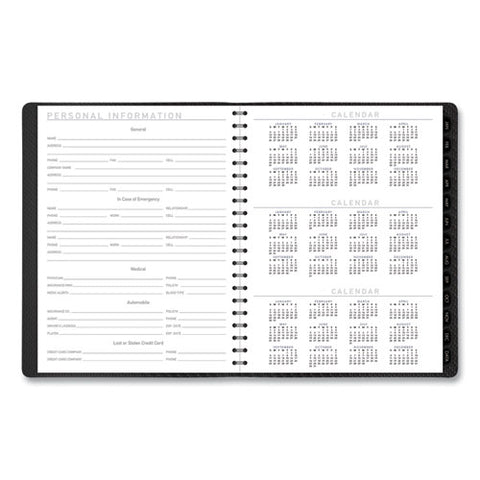 Contemporary Weekly/monthly Planner, Vertical-column Format, 11 X 8.25, Graphite Cover, 12-month (jan To Dec): 2025