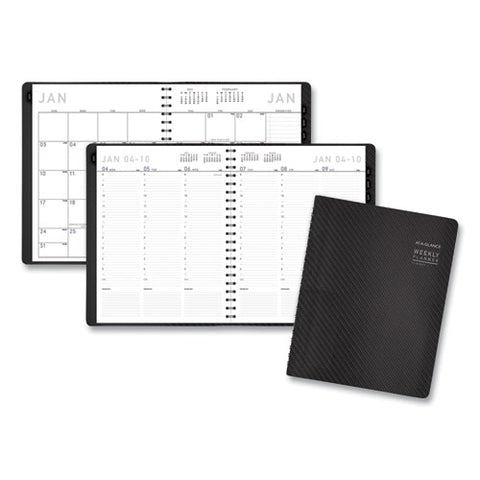 Contemporary Weekly/monthly Planner, Vertical-column Format, 11 X 8.25, Graphite Cover, 12-month (jan To Dec): 2025