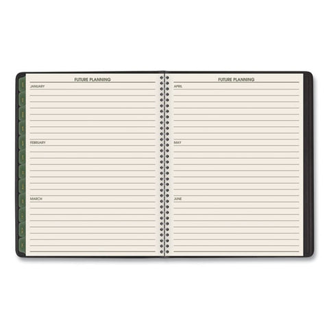 Recycled Weekly Vertical-column Format Appointment Book, 8.75 X 7, Black Cover, 12-month (jan To Dec): 2025