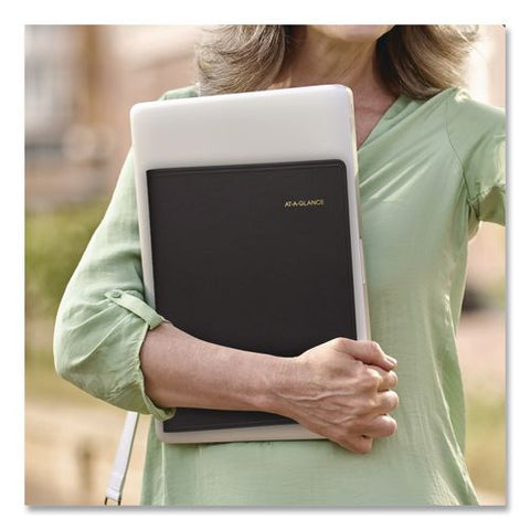 Academic Weekly Appointment Book, 11 X 8.25, Black Cover, 14 Month: July 2026 To Aug 2027