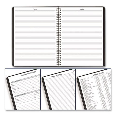 Academic Weekly Appointment Book, 11 X 8.25, Black Cover, 14 Month: July 2026 To Aug 2027