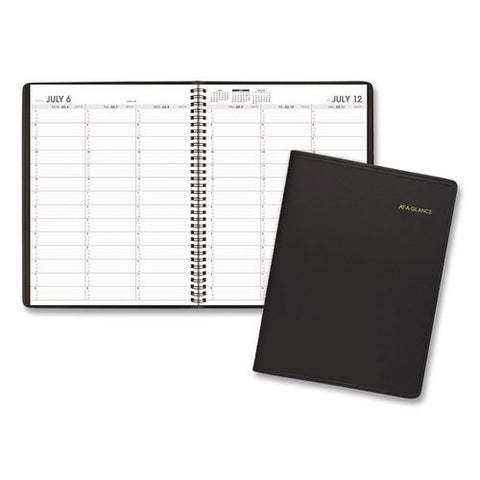 Academic Weekly Appointment Book, 11 X 8.25, Black Cover, 14 Month: July 2026 To Aug 2027