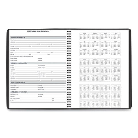 Weekly Appointment Book, 11 X 8.25, Black Cover, 14-month (july To Aug): 2024 To 2025