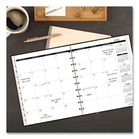 Move-a-page Weekly/monthly Appointment Book, 11 X 9, Black Cover, 12-month (july To June): 2026 To 2027