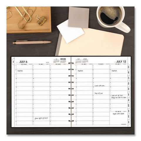 Move-a-page Weekly/monthly Appointment Book, 11 X 9, Black Cover, 12-month (july To June): 2026 To 2027