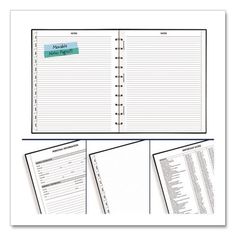 Move-a-page Weekly/monthly Appointment Book, 11 X 9, Black Cover, 12-month (july To June): 2026 To 2027