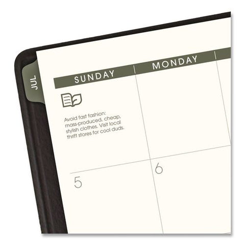 Recycled Academic Weekly/monthly Appointment Book, 11 X 8.5, Black Cover, 12-month (july To June): 2026 To 2027