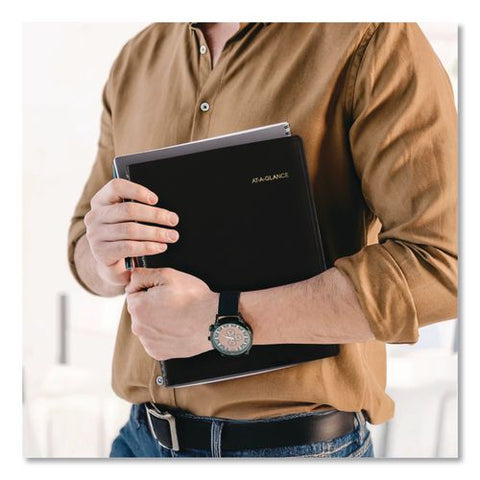 Recycled Academic Weekly/monthly Appointment Book, 11 X 8.5, Black Cover, 12-month (july To June): 2026 To 2027