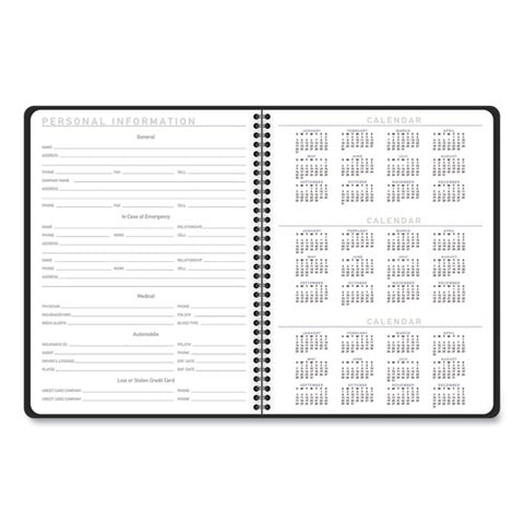 Contemporary Lite Weekly/monthly Planner, 11 X 8.25, Black Simulated Leather Cover, 12-month (jan To Dec): 2025