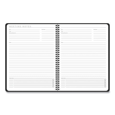 Contemporary Lite Weekly/monthly Planner, 11 X 8.25, Black Simulated Leather Cover, 12-month (jan To Dec): 2025