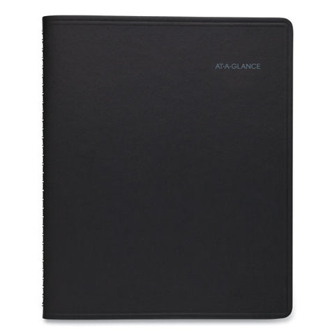 Quicknotes Weekly Block Format Appointment Book, 10 X 8, Black Cover, 12-month (jan To Dec): 2025