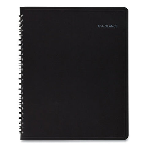 Quicknotes Monthly Planner, 8.75 X 7, Black Cover, 12-month (jan To Dec): 2025