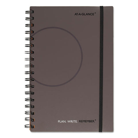 Plan. Write. Remember. Planning Notebook Two Days Per Page , 9 X 6, Gray Cover, Undated