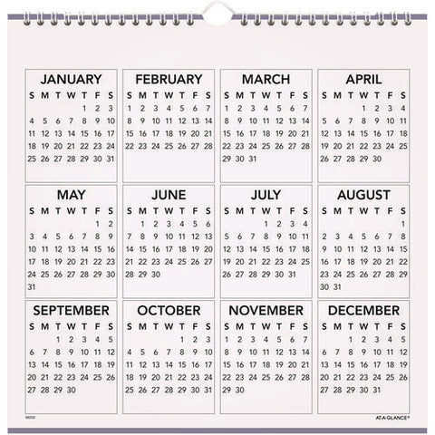 Landscape Monthly Wall Calendar, Landscapes Photography, 12 X 12, White/multicolor Sheets, 12-month (jan To Dec): 2025