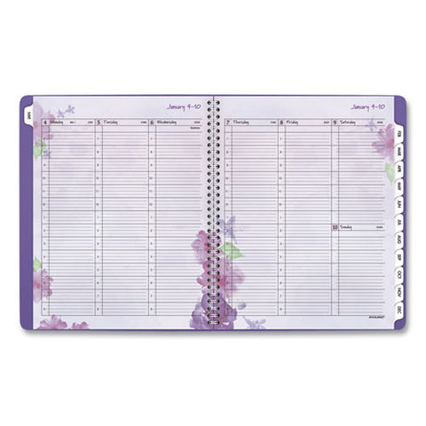 Beautiful Day Weekly/monthly Planner, Vertical-column Format, 11 X 8.5, Purple Cover, 13-month: Jan 2025 To Jan 2026