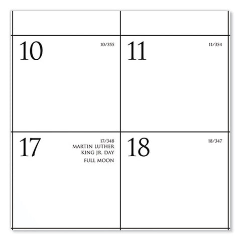 Business Monthly Wall Calendar, 15 X 12, White/black Sheets, 12-month (jan To Dec): 2025