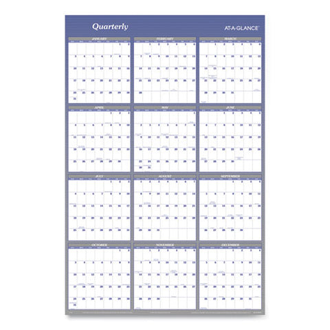 Vertical/horizontal Erasable Quarterly/monthly Wall Planner, 32 X 48, 12-month (jan To Dec): 2025