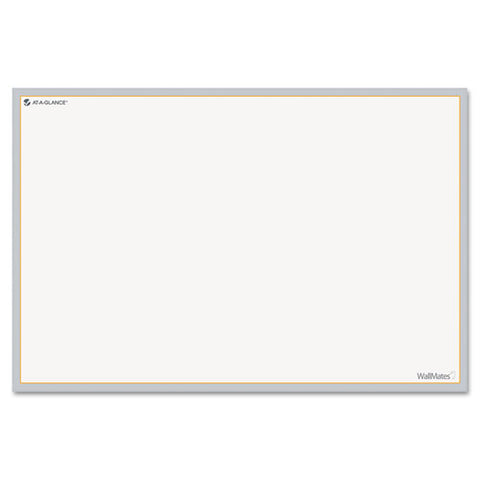 Wallmates Self-adhesive Dry Erase Writing/planning Surface, 36 X 24, White/gray/orange Sheets, Undated