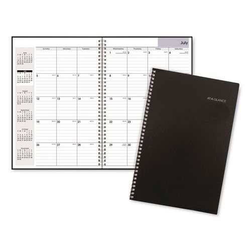 Dayminder Academic Monthly Planner, 12 X 8, Black Cover, 14-month: July 2026 To Aug 2027
