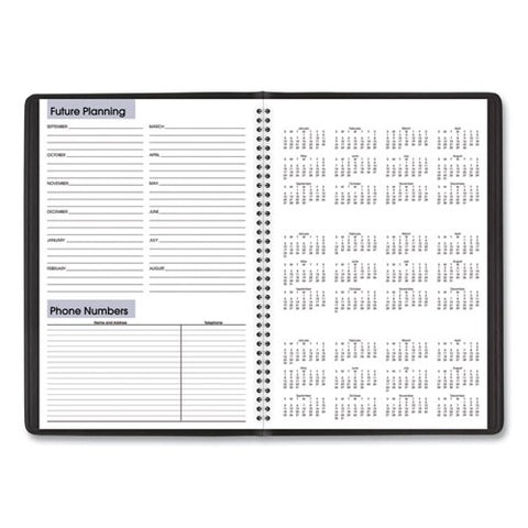 Dayminder Monthly Planner, Academic Year, Ruled Blocks, 12 X 8, Black Cover, 14-month (july To Aug): 2024 To 2025