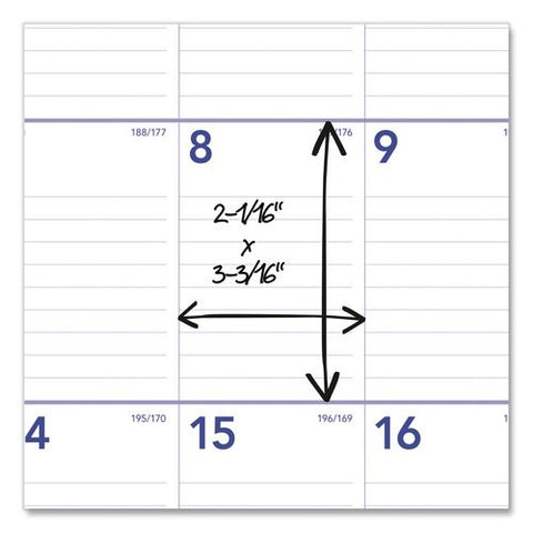 Academic Monthly Wall Calendar With Ruled Blocks, 15 X 22, White/purple/red Sheets, 12-month (july To June): 2026 To 2027