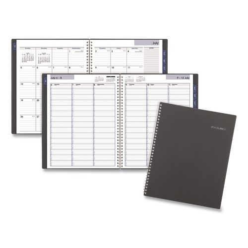 Dayminder Academic Weekly/monthly Planners, Columnar Daily Format, 11 X 8.5, Charcoal Cover, 12-month (july-june): 2026-2027