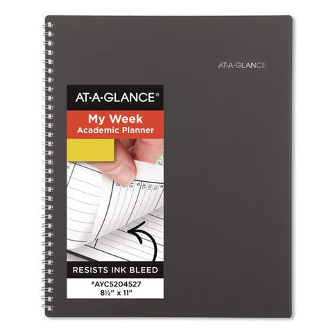 Dayminder Academic Weekly/monthly Planners, Columnar Daily Format, 11 X 8.5, Charcoal Cover, 12-month (july-june): 2026-2027