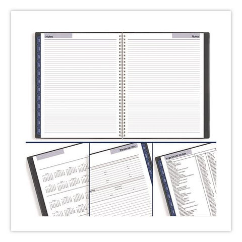 Dayminder Academic Weekly/monthly Planners, Columnar Daily Format, 11 X 8.5, Charcoal Cover, 12-month (july-june): 2026-2027