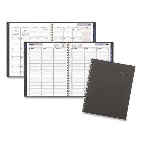 Dayminder Academic Weekly/monthly Planners, Columnar Daily Format, 11 X 8.5, Charcoal Cover, 12-month (july-june): 2026-2027