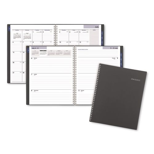 Dayminder Academic Weekly/monthly Planners, 11 X 8.5, Charcoal Cover, 12 Month (july To June): 2026 To 2027