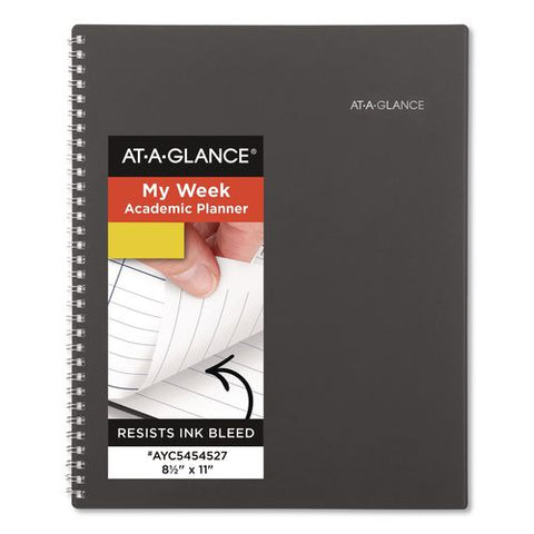 Dayminder Academic Weekly/monthly Planners, 11 X 8.5, Charcoal Cover, 12 Month (july To June): 2026 To 2027