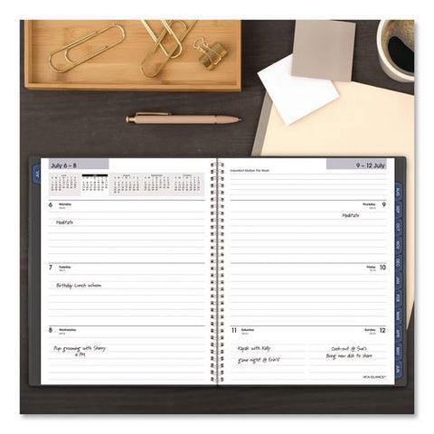 Dayminder Academic Weekly/monthly Planners, 11 X 8.5, Charcoal Cover, 12 Month (july To June): 2026 To 2027