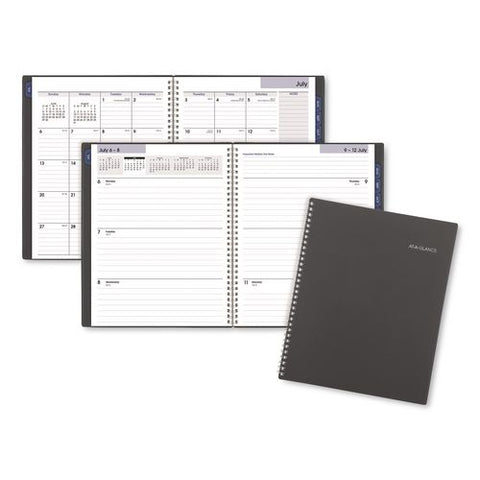 Dayminder Academic Weekly/monthly Planners, 11 X 8.5, Charcoal Cover, 12 Month (july To June): 2026 To 2027