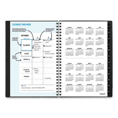 Academic Year Customizable Student Weekly/monthly Planner, 8.5 X 6.75, 12-month (july To June), 2024 To 2025