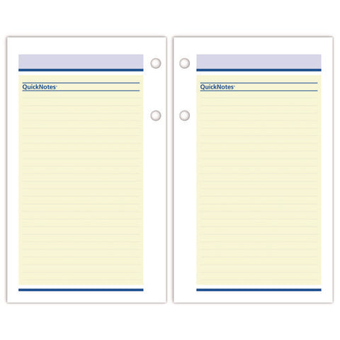 Quicknotes Desk Calendar Refill, 3.5 X 6, White/yellow/blue Sheets, 12-month (jan To Dec): 2025