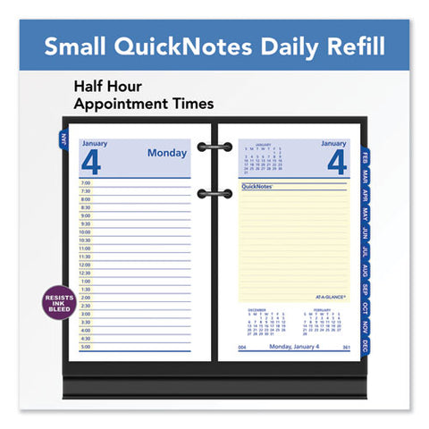 Quicknotes Desk Calendar Refill, 3.5 X 6, White/yellow/blue Sheets, 12-month (jan To Dec): 2025