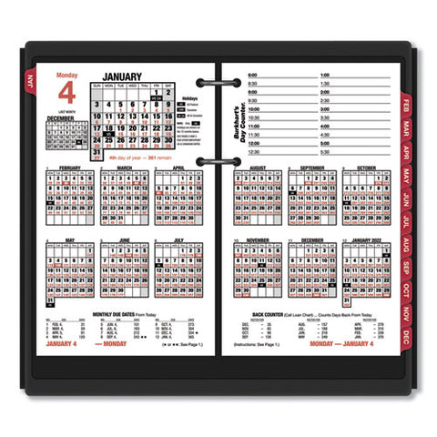 Burkhart's Day Counter Desk Calendar Refill, 4.5 X 7.38, White Sheets, 12-month (jan To Dec): 2025