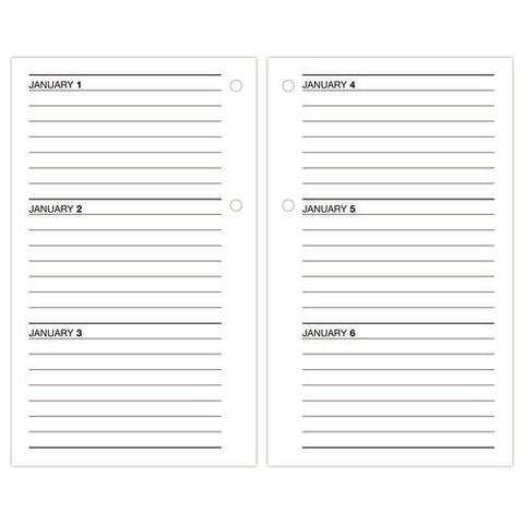 Desk Calendar Refill, 3.5 X 6, White Sheets, 12-month (jan To Dec): 2025