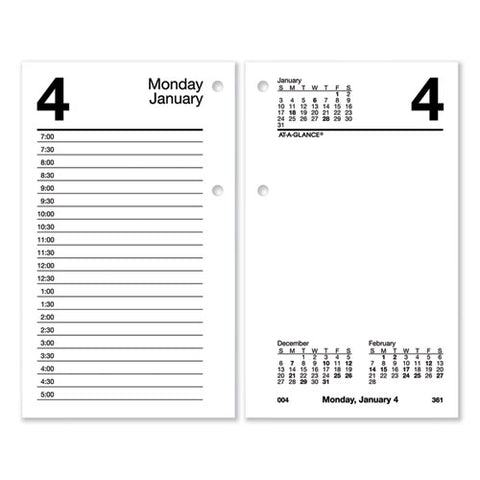 Desk Calendar Refill, 3.5 X 6, White Sheets, 12-month (jan To Dec): 2025