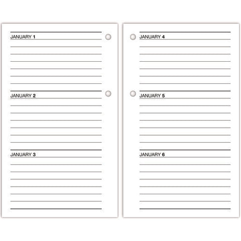 Desk Calendar Recycled Refill, 3.5 X 6, White Sheets, 12-month (jan To Dec): 2025