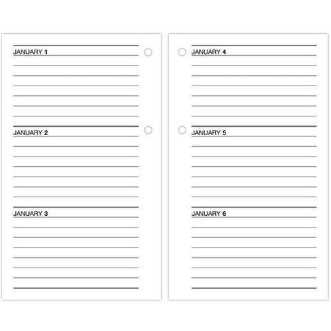 Desk Calendar Refill With Tabs, 3.5 X 6, White Sheets, 12-month (jan To Dec): 2025