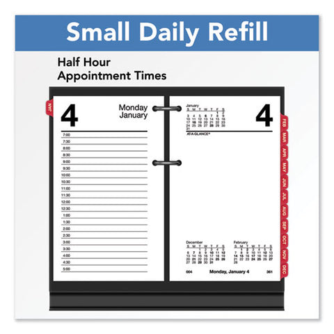 Desk Calendar Refill With Tabs, 3.5 X 6, White Sheets, 12-month (jan To Dec): 2025