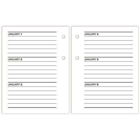 Compact Desk Calendar Refill, 3 X 3.75, White Sheets, 12-month (jan To Dec): 2025