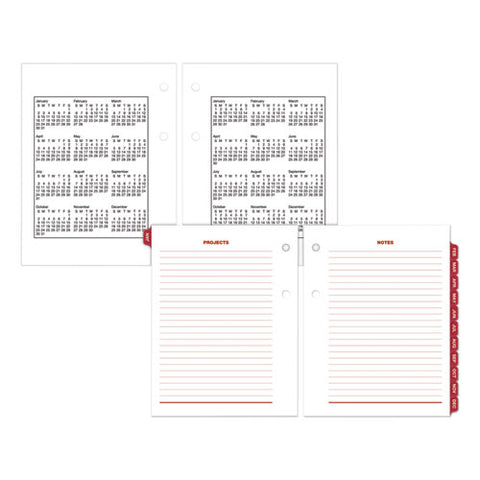 Compact Desk Calendar Refill, 3 X 3.75, White Sheets, 12-month (jan To Dec): 2025