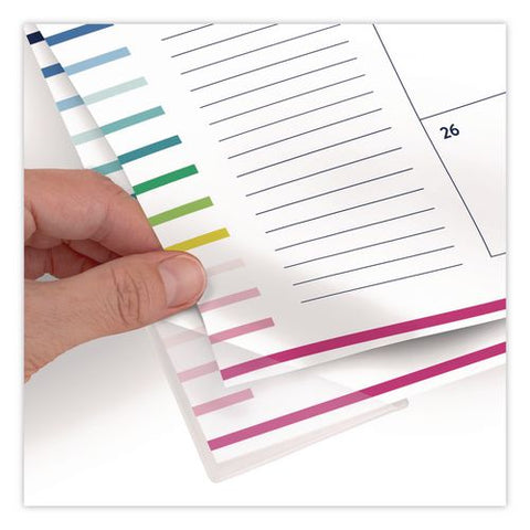 Simplified By Emily Ley Academic Monthly Deskpad Calendar, Navy Band/clear Corners, 21x17, White Sheets, July 2026-june 2027
