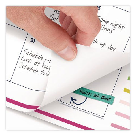 Simplified By Emily Ley Academic Monthly Deskpad Calendar, Navy Band/clear Corners, 21x17, White Sheets, July 2026-june 2027