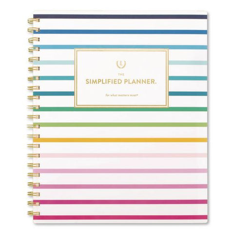 The Simplified Planner By Emily Ley Academic Weekly/monthly Planner, 11 X 8.5, Happy Stripe, 12-month (july-june): 2026-2027