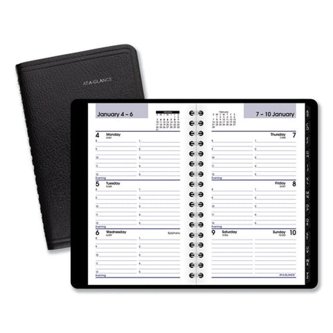 Dayminder Weekly Pocket Appointment Book With Telephone/address Section, 6 X 3.5, Black Cover, 12-month (jan To Dec): 2025